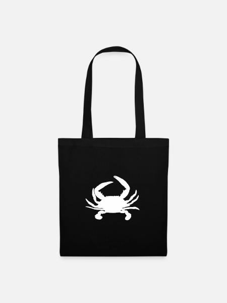 Krabbe Silhouette - Stoffbeutel - Schwarz