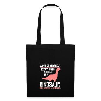 toujours être un dinosaure cadeau végétarien dino - Sac en tissu - noir - Devant