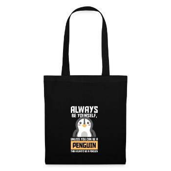 Toujours être un pingouin cadeau oiseau animal mignon - Sac en tissu - noir - Devant