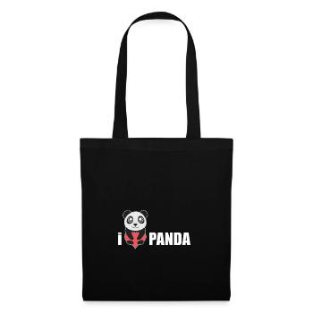 I love the panda bear gift valentines day - Tote Bag - black - Front