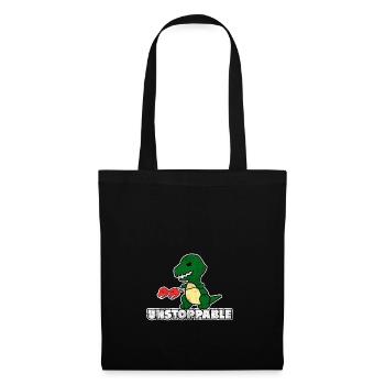 Motivation Dino cadeau Unstoppable faire observer - Sac en tissu - noir - Devant