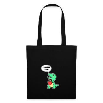 Dino Day vous donne son cadeau coeur de la Saint-Valentin - Sac en tissu - noir - Devant