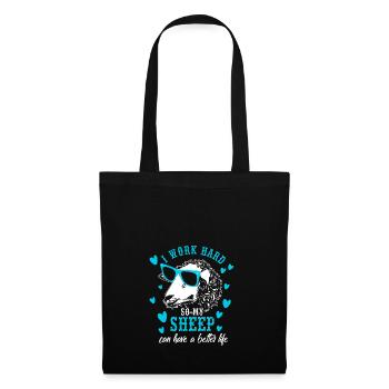 Travailler Mes brebis a un meilleur cadeau de la vie - Sac en tissu - noir - Devant