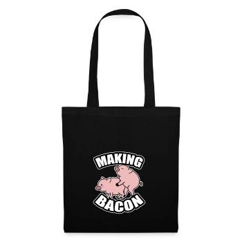 Ham Animal Pink Pigs Pig Bacon Gift - Tote Bag - black - Front