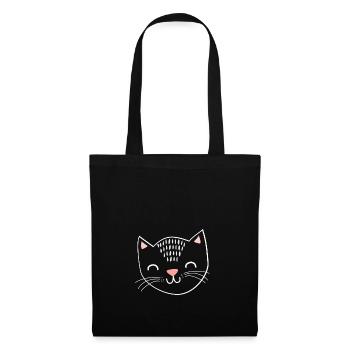 Cat cat gift gift idea animals paws - Tote Bag - black - Front