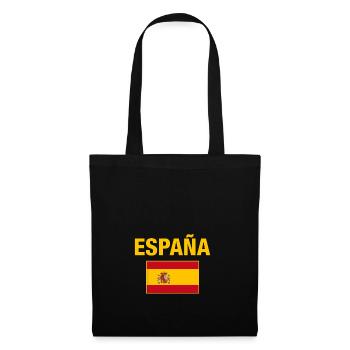 Espagne espagne espagne drapeau rouge jaune cadeau pays - Sac en tissu - noir - Devant