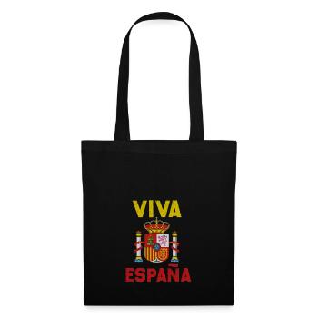 Spanien Sommer Sonne Palme Wappen Geschenk vintage - Stoffbeutel - Schwarz - Vorne