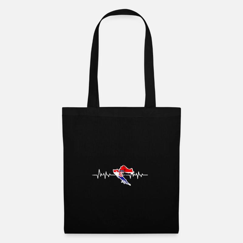 Croatie - Sac en tissu - noir