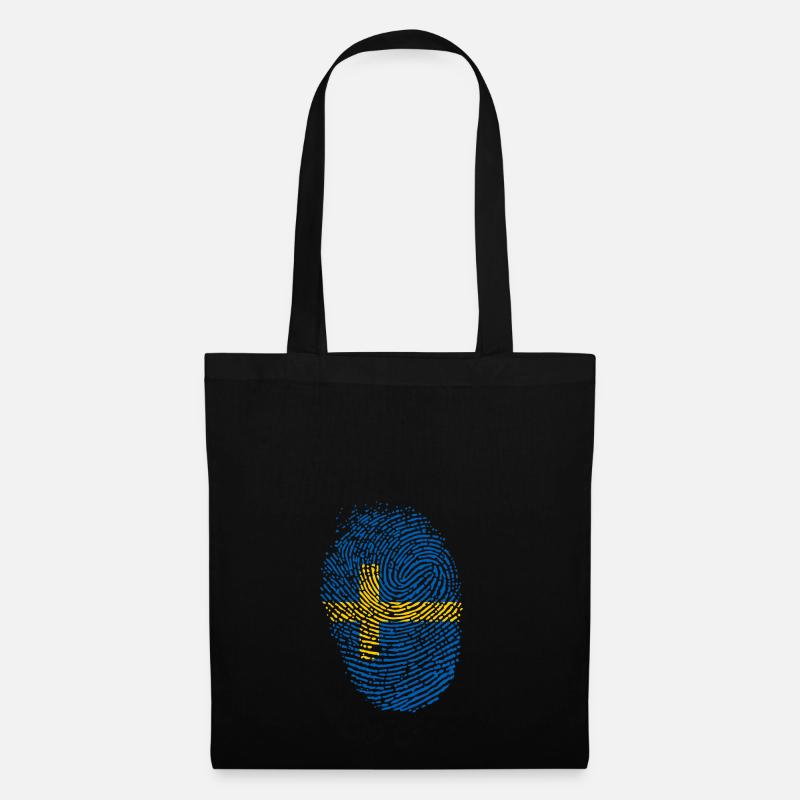 Schweden - Stoffbeutel - Schwarz