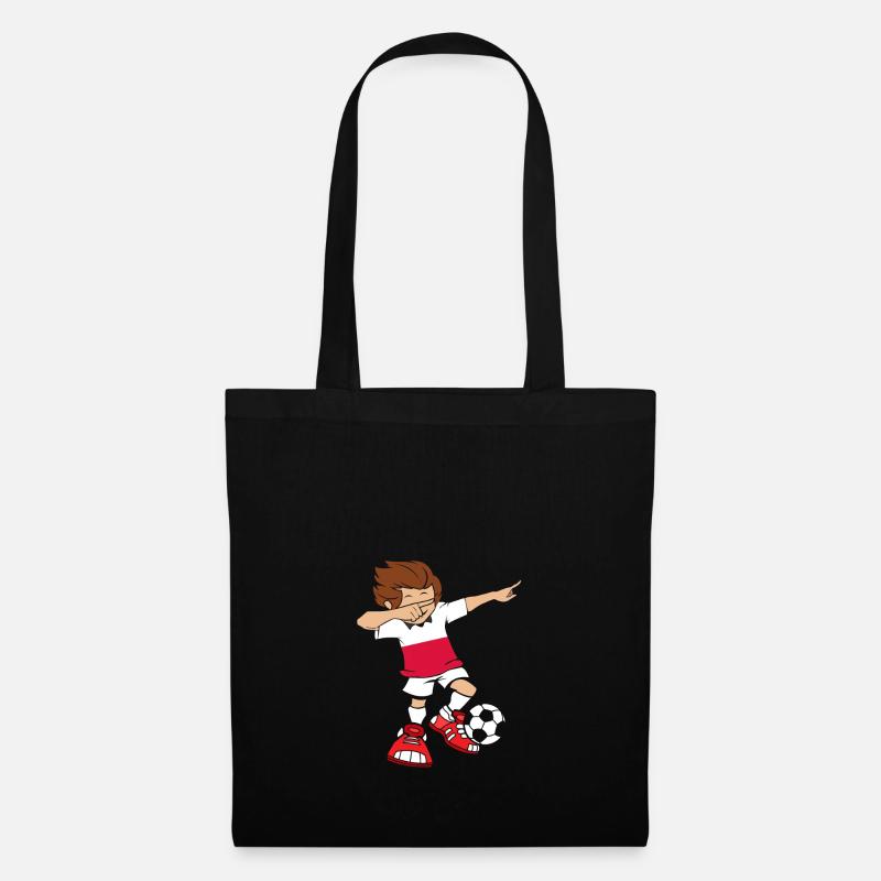 Dab Dabbing Polen Geschenk Fußball - Stoffbeutel - Schwarz