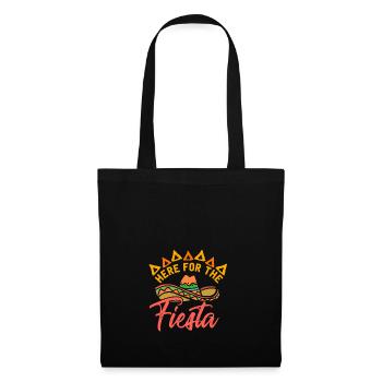 Fiesta Tacos fun coloré cadeau sombrero mexique - Sac en tissu - noir - Devant
