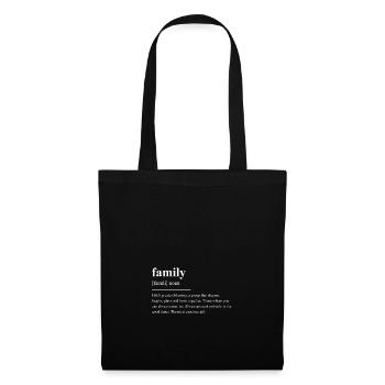 Family meaning child parents baby love fun - Tote Bag - black - Front