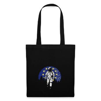 Astronaut Moon Europe Flag EU Euro - Tote Bag - black - Front