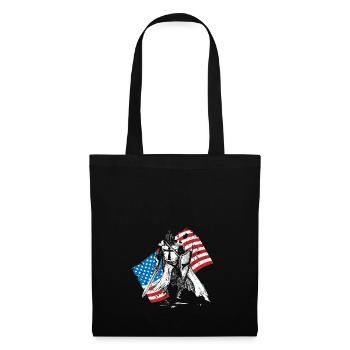 Chevalier Croisé Amérique Usa Drapeau Jérusalem - Sac en tissu - noir - Devant