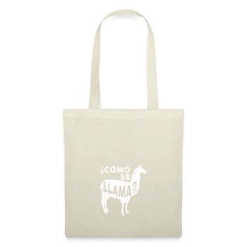 Lama Tier spucken spanisch Geschenk Zoo Alpaka - Stoffbeutel - Natur - Vorne