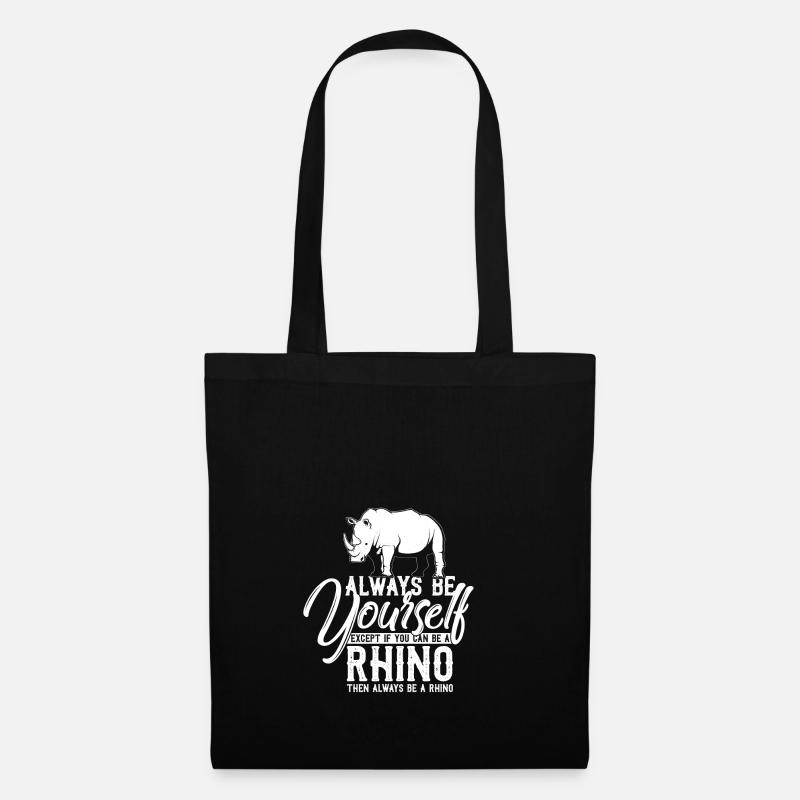 Be a Rhino Extinct Endangered Species Horn - Tote Bag - black