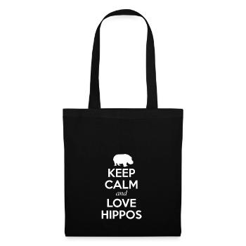 Hippo hippo animal river water gift - Tote Bag - black - Front