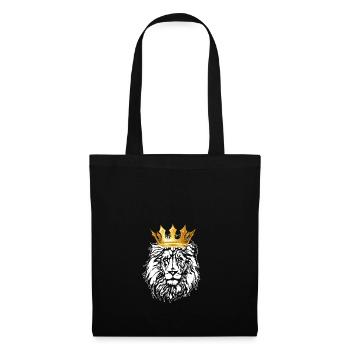 Le roi des animaux lion - Sac en tissu - noir - Devant