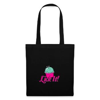 Ice cream ice cream delicious lick waffle food gift - Tote Bag - black - Front