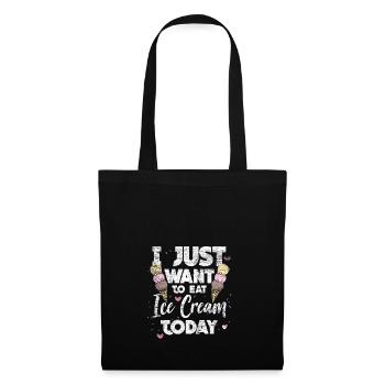 Ice cream ice cream delicious vintage waffle food gift - Tote Bag - black - Front