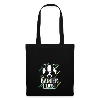 Dachs Wald Leben Honig Marder Natur Geschenk Idee - Stoffbeutel - Schwarz - Vorne