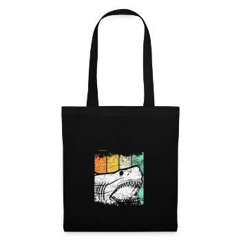 white shark fish gift surfer marine animal - Tote Bag - black - Front