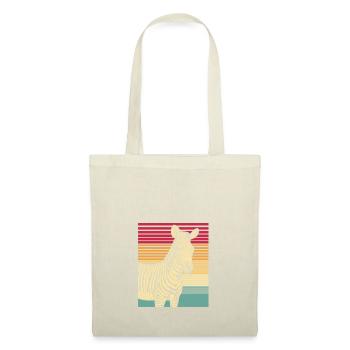 Zebra Retro cadeau animal nature safari bandes. - Sac en tissu - nature - Devant