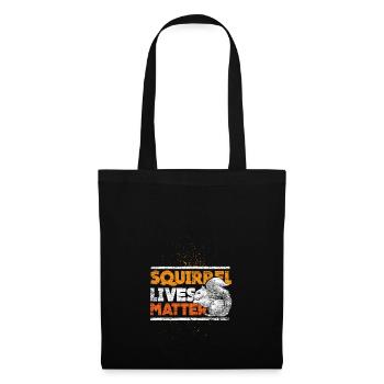 La vie de l'écureuil est importante nature animale vintage - Sac en tissu - noir - Devant