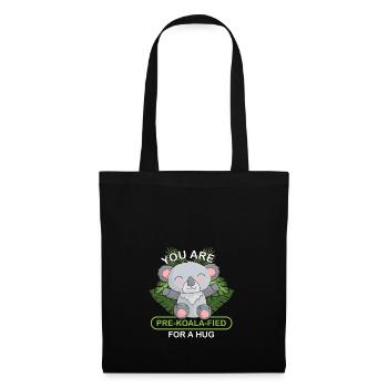 Koala eucalyptus koala ours cadeau câlin - Sac en tissu - noir - Devant