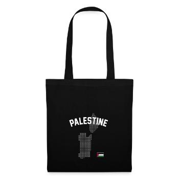 Carte de la Palestine - Sac en tissu - noir - Devant