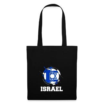 Israel - Stoffbeutel - Schwarz - Vorne
