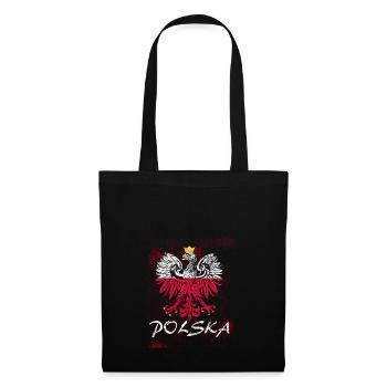 Pologne Pologne Pologne drapeau polonais pays cadeau - Sac en tissu - noir - Devant
