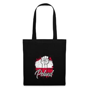 Pologne Pologne Pologne drapeau polonais pays cadeau - Sac en tissu - noir - Devant