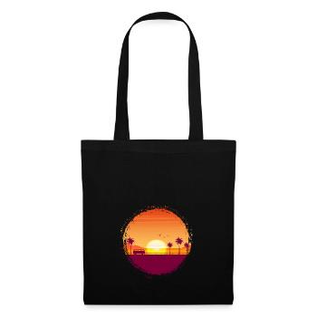 Summer sky sunset palm island - Tote Bag - black - Front