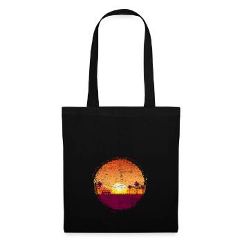 Summer sky sun vacation beach sea palm trees - Tote Bag - black - Front