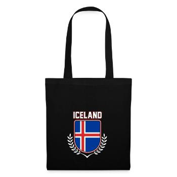 Islande - Sac en tissu - noir - Devant