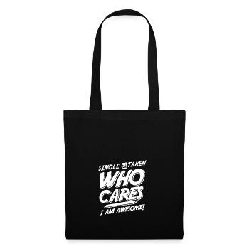 Single or forgiven gift flirting couple - Tote Bag - black - Front