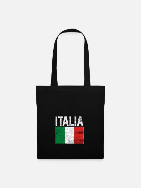 Italien - Stoffbeutel - Schwarz