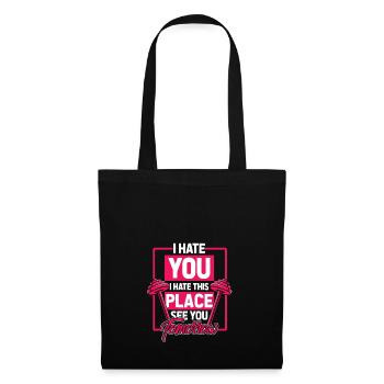 Gym poids poids poids haltères femme entraînement - Sac en tissu - noir - Devant