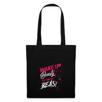 Sportswoman strength training bodybuilder beast training - Tote Bag - black - Front