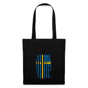 Drapeau des États-Unis - Sac en tissu - noir - Devant