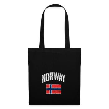 Drapeau norvégien - Sac en tissu - noir - Devant