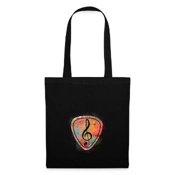 Plectre de guitare Clef - Sac en tissu - noir - Devant