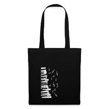 Piano Keyboard Piano Wing Keyboard Mus - Tote Bag - black - Front