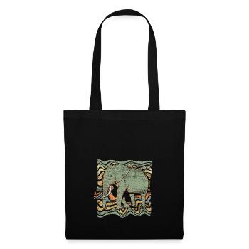 éléphant - Sac en tissu - noir - Devant