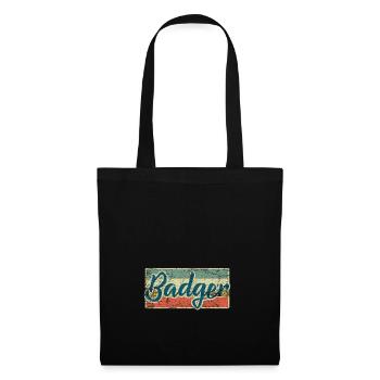 blaireau - Sac en tissu - noir - Devant