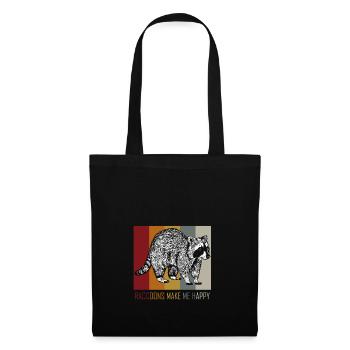 racoon - Tote Bag - black - Front