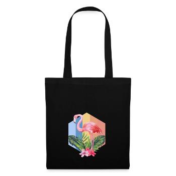 flamant - Sac en tissu - noir - Devant