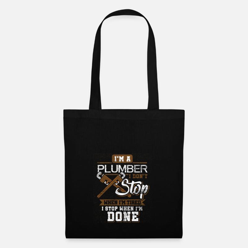 Plombier de plombier - Sac en tissu - noir