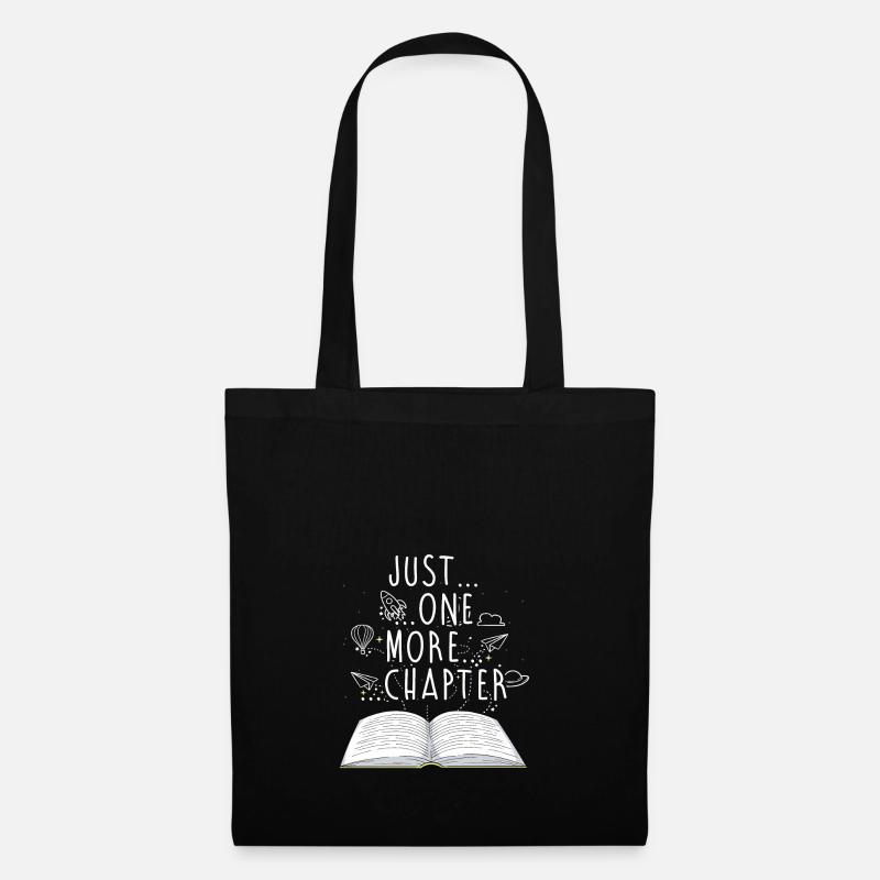 Bücher lesen Buch Geschenk Bücherregal - Stoffbeutel - Schwarz